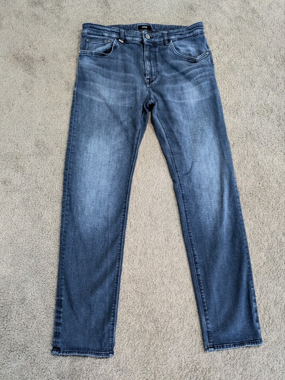 Hugo Boss Maine 3 Men's Regular Fit Jeans Blue Sz 32x32 Candiani Denim Stretch